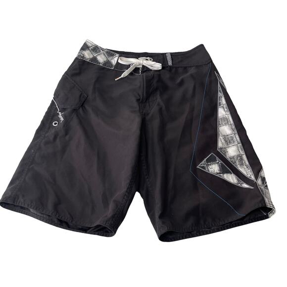 Volcom Boys Size 20‎ Waist 30" Black Swimming Trunks - Picture 1 of 8